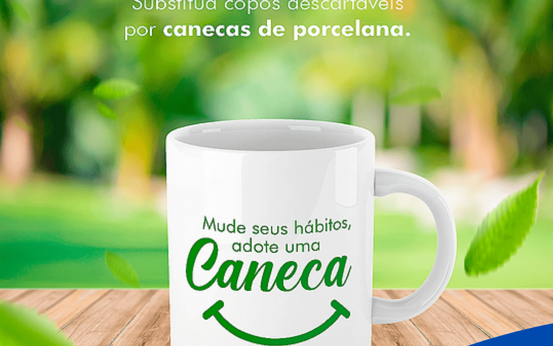 Sustentabilidade: Funcionários do Araçoiaba Prev adotam canecas no lugar dos copos descartáveis